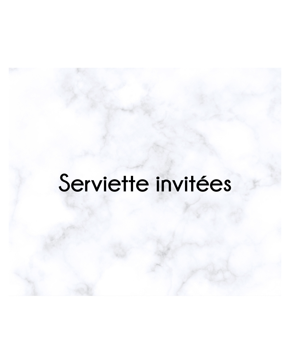 Serviette Invitées