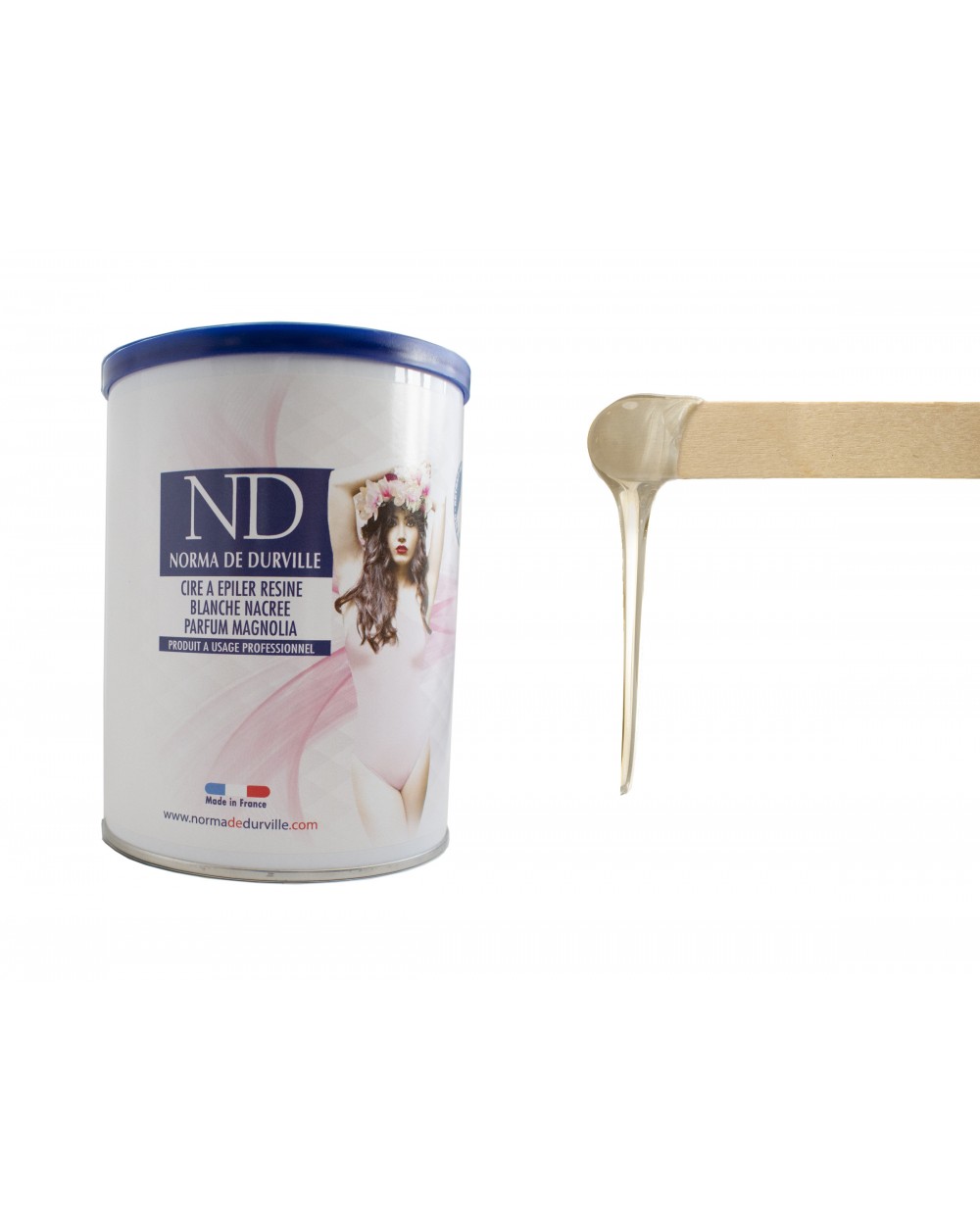 Cire à épiler résine Blanche Nacrée - Parfum Magnolia (pot de 800ml)